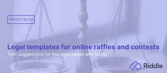 Legal templates for online raffles and contests