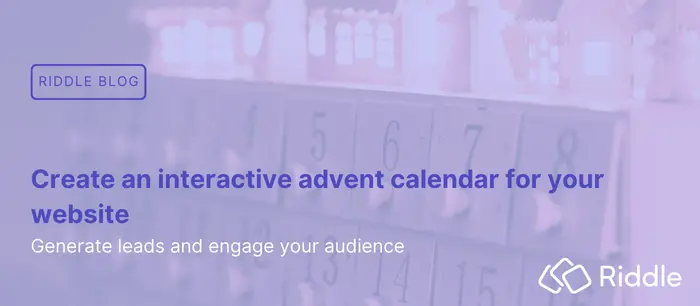 Create an advent calendar using quizzes and mini games with riddle.com